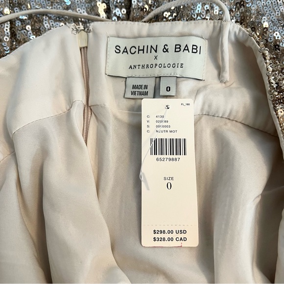 NWT Anthropologie Sachin & Babi Colorblocked Sequined Midi Dress - Picture 15 of 16